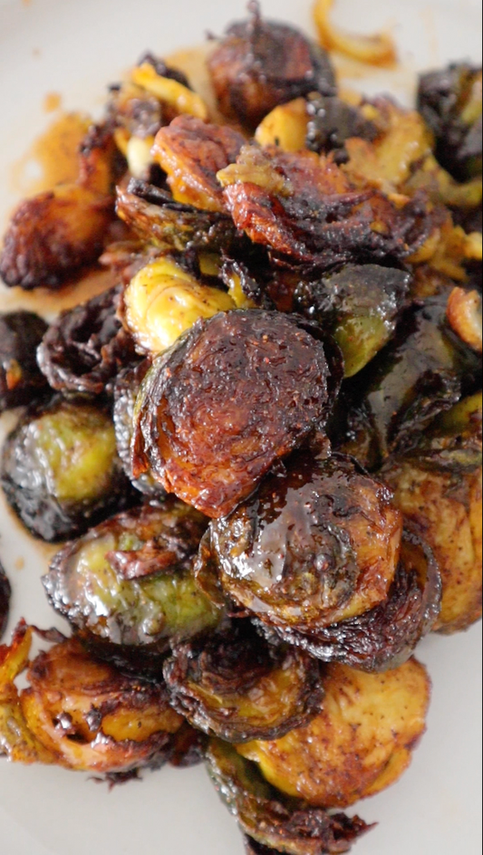 Crispy Honey Buffalo Brussels Sprouts